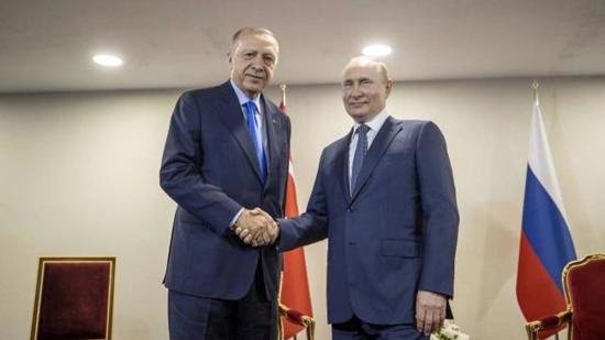 بدء الاجتماع الثنائي بين أردوغان وبوتين