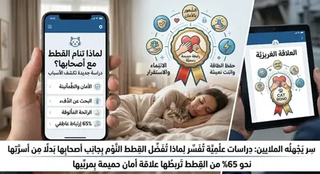سر يجهله الملايين: لماذا تنام القطط بجانب أصحابها؟
