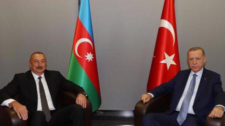أردوغان يلتقي بالرئيس الأذربيجاني علييف