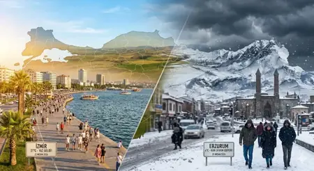 الغرب يرتدي ملابس الصيف والشرق يحتمي من الثلوج والسيول