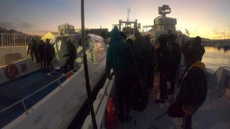 إنقاذ 64 مهاجراً غير نظامي دخلوا المياه الإقليمية التركية