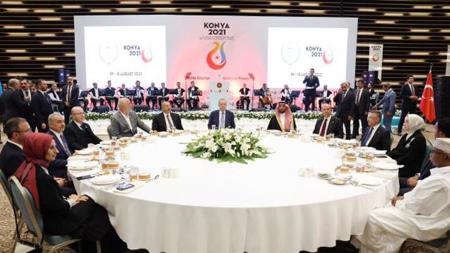 أردوغان يلتقي على مأدبة عشاء مع ممثلي الدول المشاركة في دورة ألعاب التضامن الإسلامي