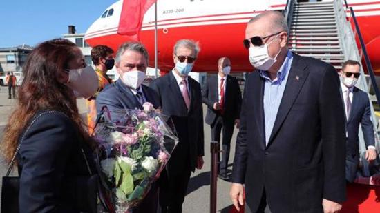 الرئيس أردوغان يصل بروكسل