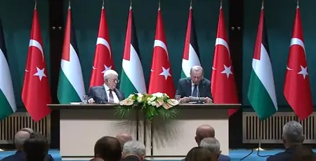 إردوغان مع عبّاس: سنواصل الدفاع عن القضية الفلسطينية.. وهدف نتنياهو إسقاط فلسطين من أجندة الإنسانية