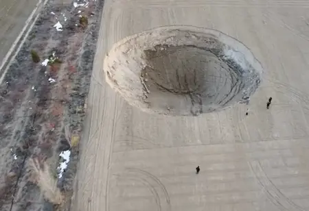 ظهور مفاجئ لحفرة عملاقة في مدينة قونيا يثير الحيرة