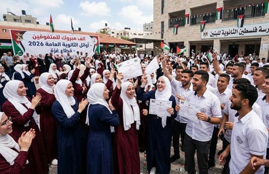 غزة تتصدر قائمة أوائل الثانوية العامة 