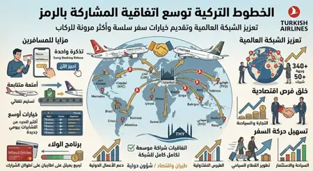 الخطوط التركية توسع اتفاقية المشاركة بالرمز