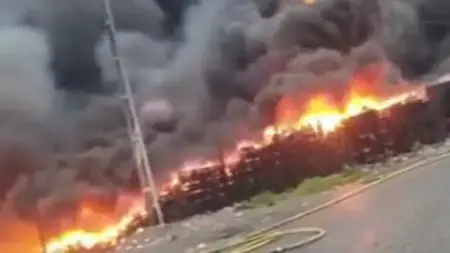 حريق مهول يلتهم أحد مصانع البلاستيك باسطنبول