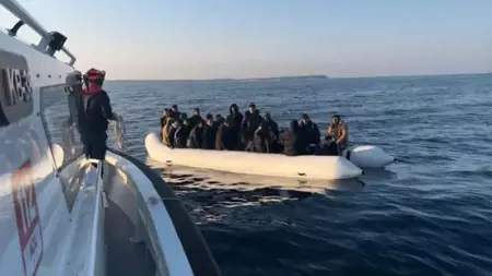 إنقاذ 44 مهاجرًا غير نظامي قبالة سواحل موغلا التركية
