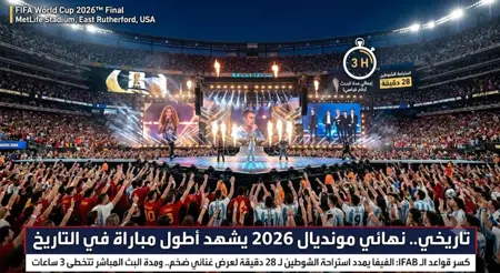 تاريخي.. نهائي مونديال 2026 يشهد أطول مباراة في التاريخ
