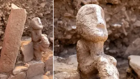 اكتشاف تمثالٍ فريد عمره 11 ألف عامٍ في كارهان تبه التركية يصوّر إنساناً فوق نمر