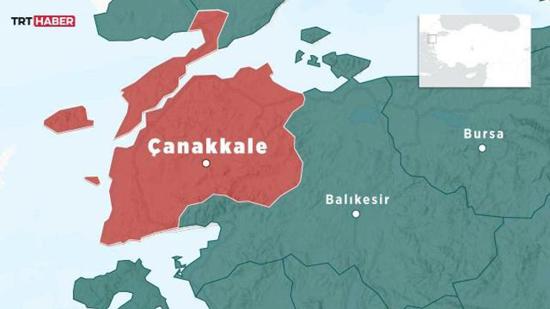 تركيا ..زلزال بقوة 4.6 درجة قبالة جناق قلعة
