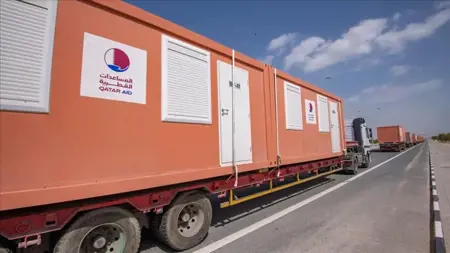 قطر تعلن تجهيز أول دفعة بيوت متنقلة لمتضرري الزلزال بتركيا