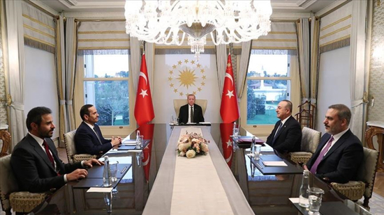 الرئيس أردوغان يستقبل وزير الخارجية القطري في إسطنبول