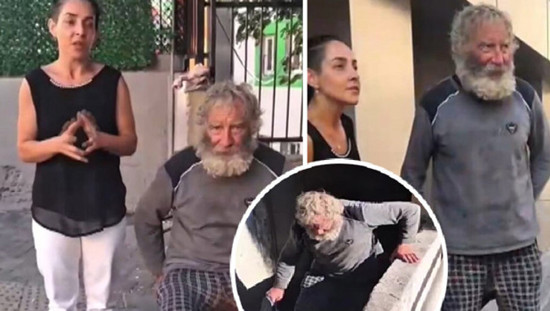 مواطن روسي مسن كان يعيش في الشارع بإسطنبول تُنقذه امرأة متطوعة بعد بلاغ من الجيران