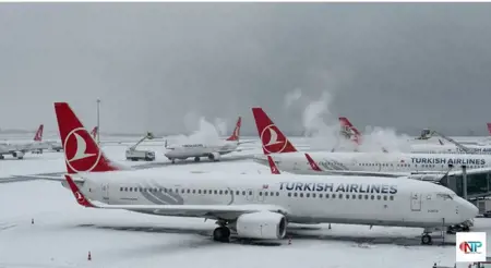 بسبب الثلوج.. الخطوط التركية تلغي 54 رحلة جوية