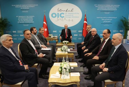 أردوغان يلتقي وزير الخارجية الإيراني في إسطنبول لبحث التصعيد مع إسرائيل