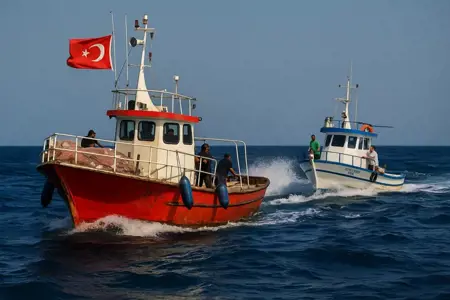 صيادون أتراك يطردون قوارب يونانية نحو المياه الإقليمية