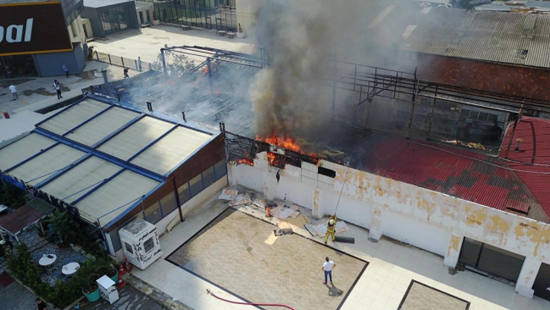 اندلاع حريق في مطعم بمدينة اسطنبول