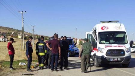 حادث مروع في قونية نتيجة تصادم سيارتين