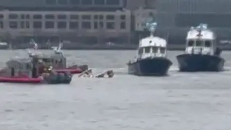 مصرع 6 أشخاص إثر تحطم مروحية في نهر هدسون في نيويورك