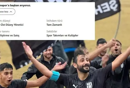 ناد تركي يبحث عن رئيس عبر إعلان توظيف... و1391 طلباً خلال 36 ساعة فقط