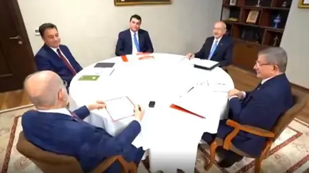 "طاولة الخمسة" المعارضة تجتمع وتحدد منافس أردوغان اليوم