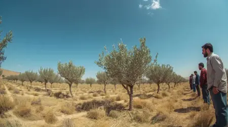 أهالي موغلا يزورون أشجار الزيتون المنقولة علميًا