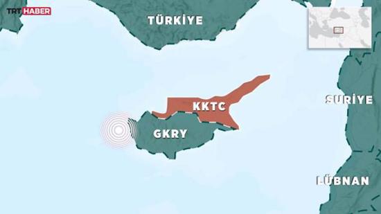 زلزال عنيف بقوة 6.4 درجات يضرب قبالة السواحل الغربية لجزيرة قبرص