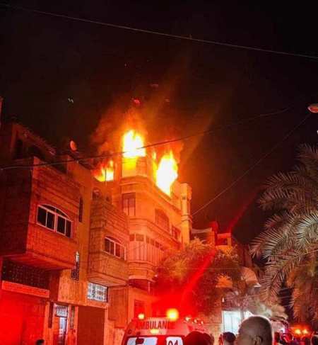 احتفال يتحول إلى فاجعة تهز قطاع غزة.. حريق مهول يقتل 25 فردًا من عائلة واحدة "تفاصيل"