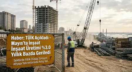 تراجع مؤشر الإنتاج الإنشائي بتركيا في مايو بنسبة 3%