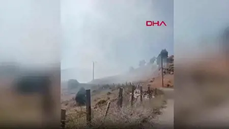 حريق يتلف نحو 4 دونمات من أرض زراعية في ألانيا التركية