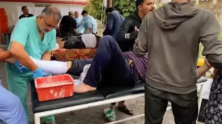 حصار طواقم الهلال الأحمر الفلسطيني داخل مستشفى الأهلي المعمداني في غزة