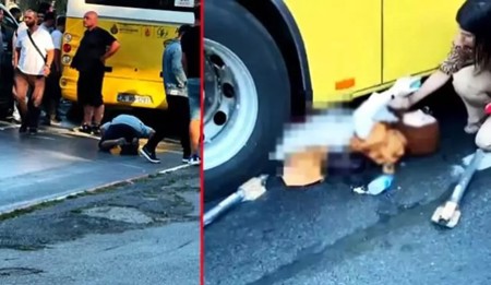 حادث مروع في إسطنبول: امرأة حامل تعلق تحت حافلة