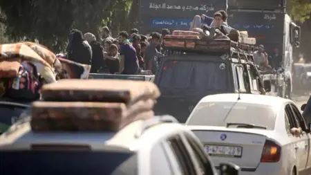 رغم إعطائهم الأمان للنزوح.. إسرائيل تقصف قافلة نازحين مدنيين في قطاع غزة رغم إعطائهم الأمان للنزوح.. إسرائيل تقصف قافلة نازحين مدنيين في قطاع غزة