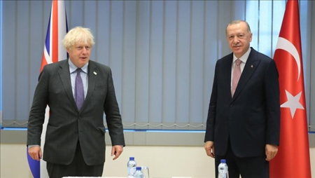 أردوغان وجونسون يؤكدان على تعزيز العلاقات بين بلديهما