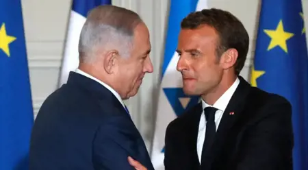 ماكرون يدعو نتنياهو لوقف اطلاق النار الدائم