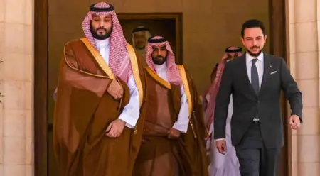 هل شهد محمد بن سلمان على عقد قران ولي عهد الأردن؟