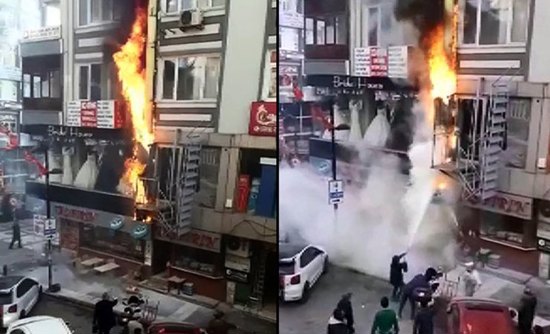 إسطنبول.. حريق هائل في مطعم "لحم عجين" في منطقة أفجلار