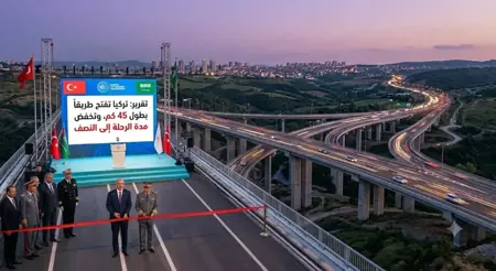 طريق جديد بطول 45 كم يختصر زمن التنقل للنصف في تركيا