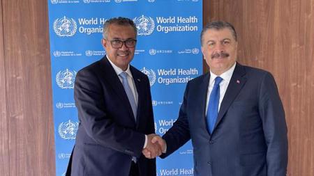 وزير الصحة التركي يلتقي بالمدير العام لمنظمة الصحة العالمية