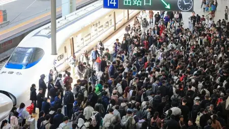 رقم قياسي صيني: 23.13 مليون راكب استخدموا القطارات في يوم واحد رقم قياسي صيني: 23.13 مليون راكب استخدموا القطارات في يوم واحد
