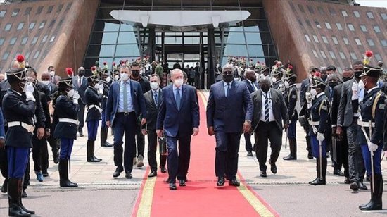 الرئيس التركي يغادر الكونغو الديمقراطية متوجها إلى السنغال