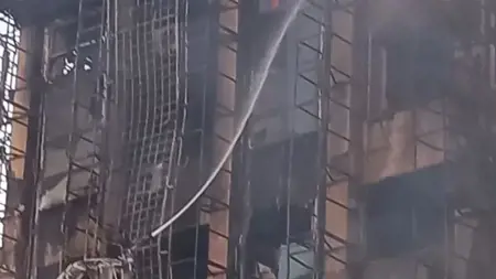 بعد تفحم المبنى .. السيطرة على حريق ضخم التهم مبنى مديرية أمن الإسماعيلية في مصر