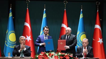15 اتفاقية كبرى موقعة بين تركيا وكازاخستان