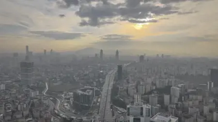 رصد قيم تلوث الهواء في إسطنبول