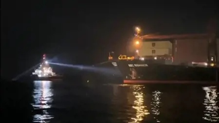 إنقاذ سفينة شحن جنحت قبالة إسطنبول