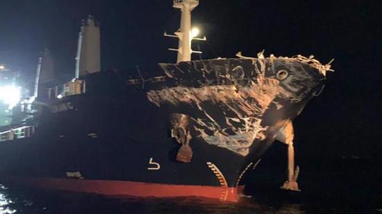 اصطدام سفينتين قبالة ساحل أهيركابي باسطنبول