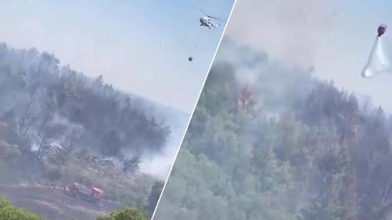 اندلاع حريق في غابات أنطاليا للمرة الثانية خلال اليوم