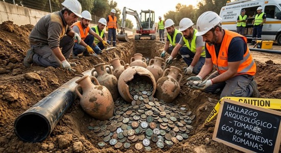 العثور على 600 كجم من العملات الرومانية في إسبانيا